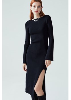 H & M - Sukienka bodycon z dzianiny w prążki - Czarny ze sklepu H&M w kategorii Sukienki - zdjęcie 164379483