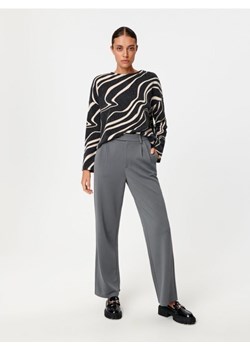 Sinsay - Spodnie materiałowe high waist - szary ze sklepu Sinsay w kategorii Spodnie damskie - zdjęcie 164401161