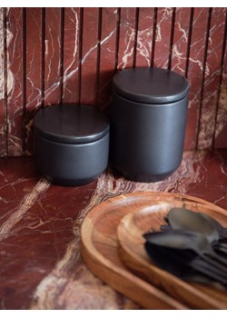 Reserved - Ceramiczny pojemnik do przechowywania - czarny ze sklepu Reserved w kategorii Pojemniki kuchenne - zdjęcie 164403924