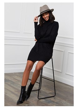 Soft Cashmere Sukienka dzianinowa w kolorze czarnym ze sklepu Limango Polska w kategorii Sukienki - zdjęcie 164410410