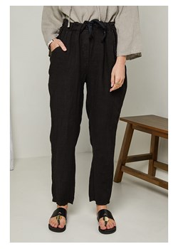 Rodier Lin Lniane spodnie w kolorze czarnym ze sklepu Limango Polska w kategorii Spodnie damskie - zdjęcie 164410671