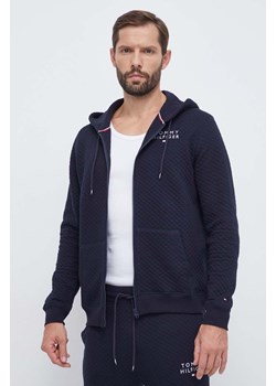 Tommy Hilfiger bluza męska kolor granatowy z kapturem gładka ze sklepu ANSWEAR.com w kategorii Bluzy męskie - zdjęcie 164425724
