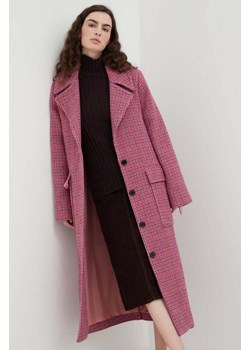 Lovechild płaszcz z domieszką wełny kolor różowy przejściowy ze sklepu ANSWEAR.com w kategorii Płaszcze damskie - zdjęcie 164426124