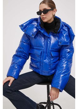 Calvin Klein Jeans kurtka damska kolor niebieski zimowa ze sklepu ANSWEAR.com w kategorii Kurtki damskie - zdjęcie 164426490
