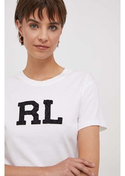 Polo Ralph Lauren t-shirt bawełniany damski kolor biały ze sklepu ANSWEAR.com w kategorii Bluzki damskie - zdjęcie 164428074