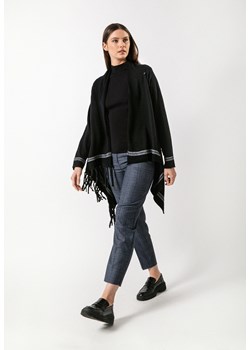 Czarny sweter bez zapięcia z zakładanym przodem ze sklepu Molton w kategorii Swetry damskie - zdjęcie 164428671