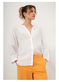 Josephine &amp; Co Lniana bluzka w kolorze białym ze sklepu Limango Polska w kategorii Koszule damskie - zdjęcie 164446220