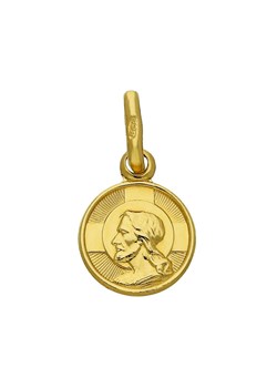 złoty medalik 585 okrągły z jezusem chrzest komunia ze sklepu LOVRIN w kategorii Zawieszki - zdjęcie 164476372