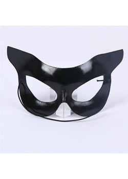 Skórzana maska z kocim motywem - Czarny / Uniwersalny ze sklepu Lovita.pl w kategorii Akcesoria do bielizny - zdjęcie 164496401