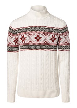 Selected Sweter męski Mężczyźni Bawełna écru wzorzysty ze sklepu vangraaf w kategorii Swetry męskie - zdjęcie 164497031