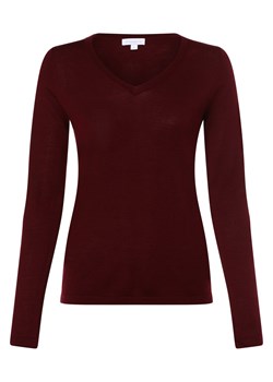 brookshire Sweter damski z wełny merino Kobiety drobna dzianina bordowy jednolity ze sklepu vangraaf w kategorii Swetry damskie - zdjęcie 164498733