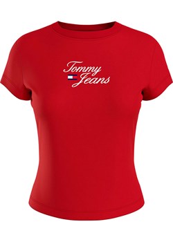 TOMMY JEANS Koszulka w kolorze czerwonym ze sklepu Limango Polska w kategorii Bluzki damskie - zdjęcie 164504981