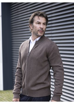 Sweter męski rozpinany - Olivier - brąz - M ze sklepu Swetry Lasota w kategorii Swetry męskie - zdjęcie 164511721