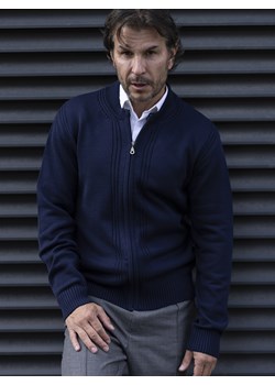 Sweter męski rozpinany - Olivier - granat - M ze sklepu Swetry Lasota w kategorii Swetry męskie - zdjęcie 164511722