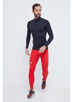 Under Armour legginsy treningowe kolor czerwony gładkie ze sklepu ANSWEAR.com w kategorii Spodnie męskie - zdjęcie 164512283
