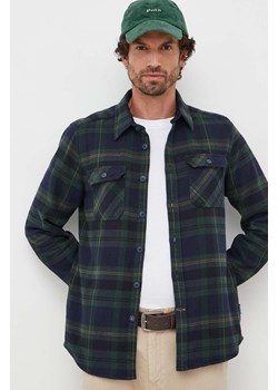 Barbour koszula bawełniana Snowcap Tailored Shirt męska kolor zielony regular z kołnierzykiem klasycznym MSH5360 ze sklepu ANSWEAR.com w kategorii Koszule męskie - zdjęcie 164512763