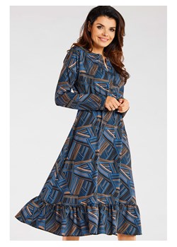 Awama Sukienka w kolorze granatowym ze wzorem ze sklepu Limango Polska w kategorii Sukienki - zdjęcie 164520623