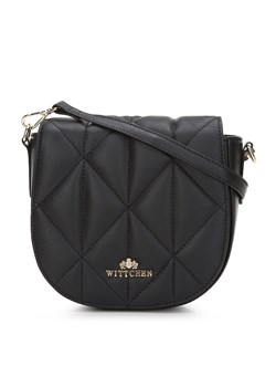 Damska torebka saddle bag z pikowanej skóry czarna ze sklepu WITTCHEN w kategorii Listonoszki - zdjęcie 164522201