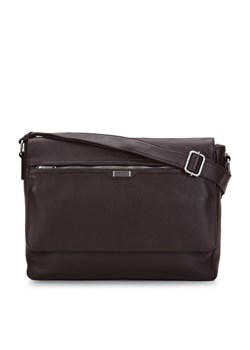 Męska torba na laptopa 11”/12” skórzana z kieszenią w klapie brązowa ze sklepu WITTCHEN w kategorii Torby na laptopa - zdjęcie 164522313