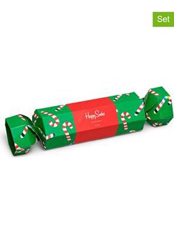Happy Socks 3-częściowy zestaw prezentowy &quot;Christmas Cracker Candy&quot; ze wzorem ze sklepu Limango Polska w kategorii Skarpetki męskie - zdjęcie 164532561