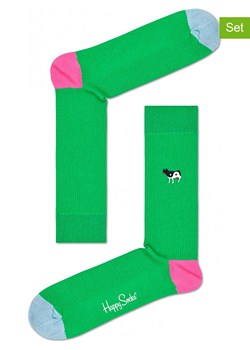Happy Socks Skarpety (2 pary) &quot;Embroidery&quot; w kolorze zielonym ze sklepu Limango Polska w kategorii Skarpetki męskie - zdjęcie 164532590