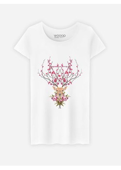 WOOOP Koszulka &quot;Spring Deer&quot; w kolorze białym ze sklepu Limango Polska w kategorii Bluzki damskie - zdjęcie 164533111