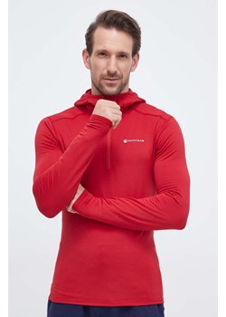 Montane bluza sportowa Protium Lite kolor czerwony z kapturem gładka ze sklepu ANSWEAR.com w kategorii Bluzy męskie - zdjęcie 164539853