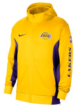 Męska bluza z kapturem i zamkiem na całej długości Los Angeles Lakers Showtime Nike Dri-FIT NBA - Żółty ze sklepu Nike poland w kategorii Bluzy męskie - zdjęcie 164540763