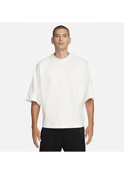 Męska bluza dresowa z krótkim rękawem o kroju oversize Nike Sportswear Tech Fleece Reimagined - Biel ze sklepu Nike poland w kategorii Bluzy męskie - zdjęcie 164540764