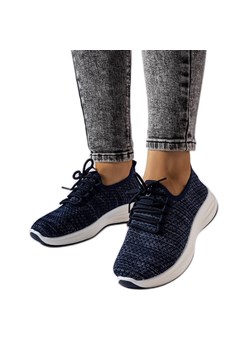 Niebieskie materiałowe sneakersy Tommaso ze sklepu ButyModne.pl w kategorii Buty sportowe damskie - zdjęcie 164542222