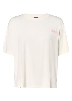 HUGO Damska koszulka od piżamy Kobiety wiskoza écru jednolity ze sklepu vangraaf w kategorii Piżamy damskie - zdjęcie 164546992