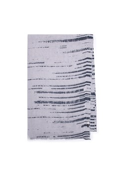 Damski szal z bawełną w nieregularne paski beżowo-czarny ze sklepu WITTCHEN w kategorii Szaliki i chusty damskie - zdjęcie 164547274