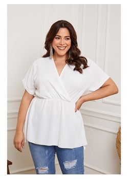 Plus Size Company Bluzka &quot;Bibaz&quot; w kolorze białym ze sklepu Limango Polska w kategorii Bluzki damskie - zdjęcie 164557124