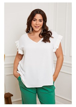 Plus Size Company Koszulka &quot;Eglantine&quot; w kolorze białym ze sklepu Limango Polska w kategorii Bluzki damskie - zdjęcie 164557174