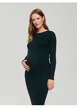 Reserved - Sukienka z wiskozy - ciemnozielony ze sklepu Reserved w kategorii Sukienki ciążowe - zdjęcie 164573984