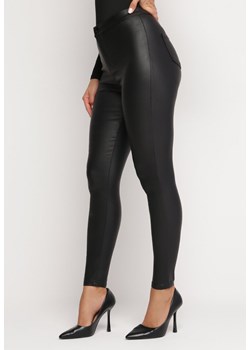 Czarne Spodnie Skinny z Imitacji Skóry Stana ze sklepu Born2be Odzież w kategorii Spodnie damskie - zdjęcie 164574611