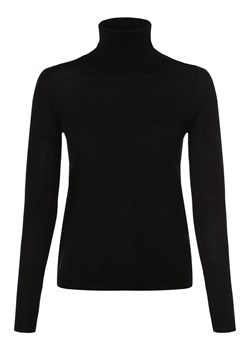 brookshire Damski sweter z wełny merino Kobiety drobna dzianina czarny jednolity ze sklepu vangraaf w kategorii Swetry damskie - zdjęcie 164578302