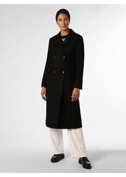 Designers Remix Damski płaszcz wełniany z dodatkiem kaszmiru Kobiety Wełna czarny jednolity ze sklepu vangraaf w kategorii Płaszcze damskie - zdjęcie 164578370