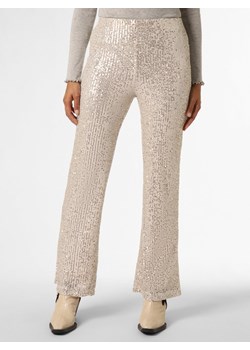 Marie Lund Legginsy Kobiety beżowy wypukły wzór tkaniny ze sklepu vangraaf w kategorii Spodnie damskie - zdjęcie 164578410