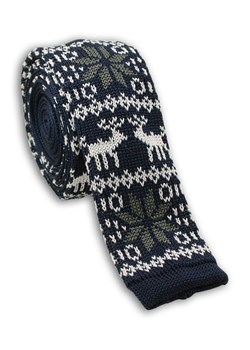 Krawat Śledź Dziergany (Knit) - Wzór Norweski - Świąteczny - ALTIES KRALTS0078 ze sklepu JegoSzafa.pl w kategorii Krawaty - zdjęcie 164580140
