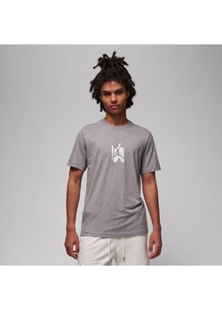 Męski T-shirt z nadrukiem Jordan Brand - Szary ze sklepu Nike poland w kategorii T-shirty męskie - zdjęcie 164581581