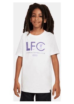 T-shirt piłkarski dla dużych dzieci Nike Liverpool F.C. Mercurial - Biel ze sklepu Nike poland w kategorii T-shirty chłopięce - zdjęcie 164581611