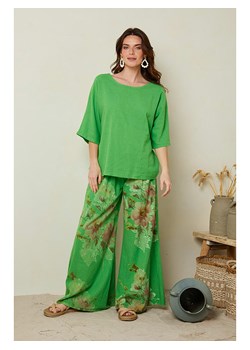 Le Monde du Lin Lniana koszulka w kolorze zielonym ze sklepu Limango Polska w kategorii Bluzki damskie - zdjęcie 164582702