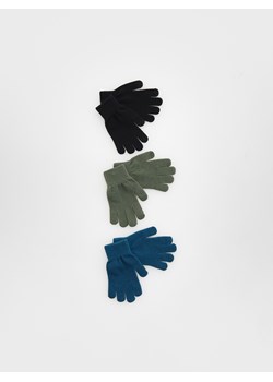 Reserved - Klasyczne rękawiczki 3 pack - granatowy ze sklepu Reserved w kategorii Rękawiczki dziecięce - zdjęcie 164686530