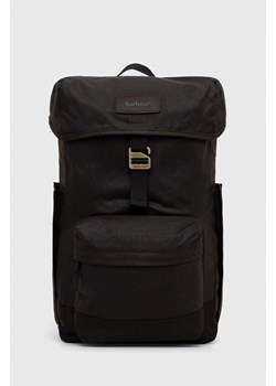 Barbour plecak Essential Wax Backpack kolor czarny duży gładki UBA0570 ze sklepu PRM w kategorii Plecaki - zdjęcie 164688552