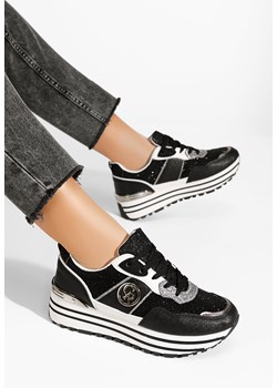 Czarne sneakersy na koturnie Lamisia ze sklepu Zapatos w kategorii Buty sportowe damskie - zdjęcie 164689042
