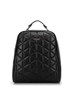 Damski plecak z przodem pikowanym w trójkąty czarny ze sklepu WITTCHEN w kategorii Plecaki - zdjęcie 164690911