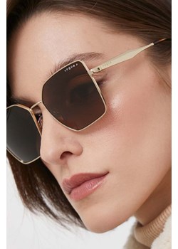 VOGUE okulary przeciwsłoneczne damskie kolor brązowy ze sklepu ANSWEAR.com w kategorii Okulary przeciwsłoneczne damskie - zdjęcie 164691902