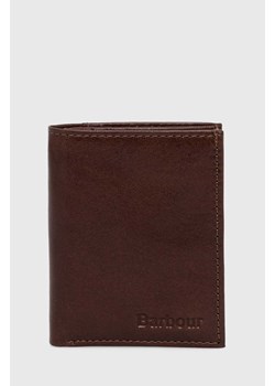 Barbour portfel skórzany Colwell Small Billfold męski kolor brązowy MLG0012 ze sklepu ANSWEAR.com w kategorii Portfele męskie - zdjęcie 164692131