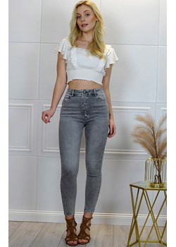 Dopasowane damskie jeansy szare Callinera, Kolor szary, Rozmiar L, Merribel ze sklepu Primodo w kategorii Jeansy damskie - zdjęcie 164694404